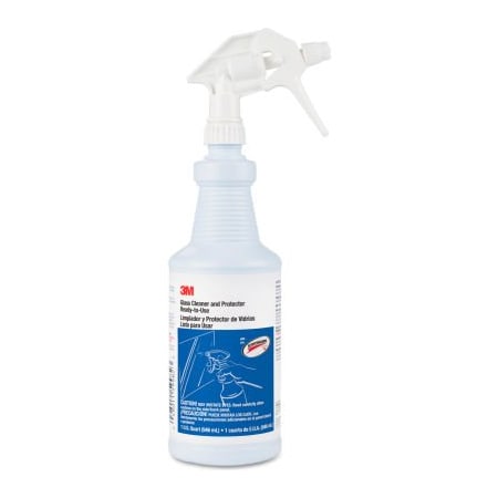 3M Ready-To-Use Glass Cleaner With Scotchgard, Apple, 32 Oz. Spray Bottle, 12/Carton 85788CT